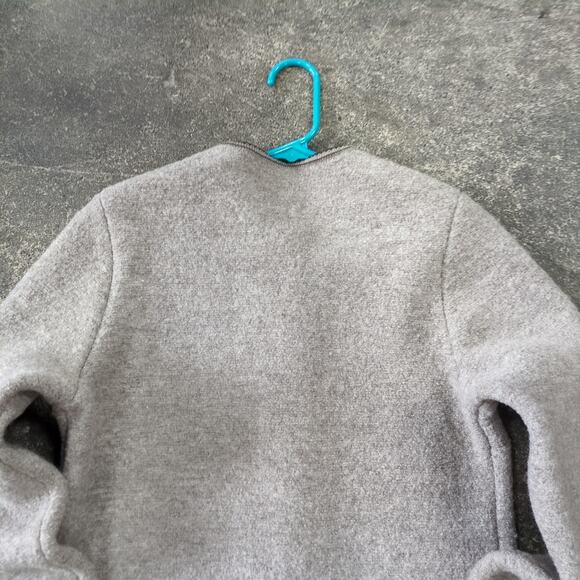 Vintage Geiger Cardigan Sweater Womens 40 Tan Pewter Button Up Boiled Wool - Picture 4 of 8